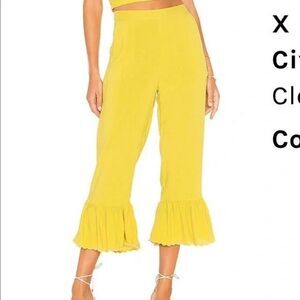 Cleobella Shirley pants in citron size XS NWOT